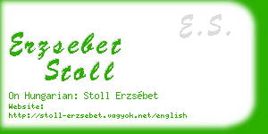 erzsebet stoll business card
