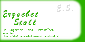 erzsebet stoll business card